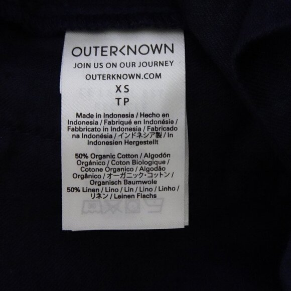 Outerknown Jumpsuit Women's Size XS Blue Linen Blend One Piece Long Sleeve - Picture 10 of 11
